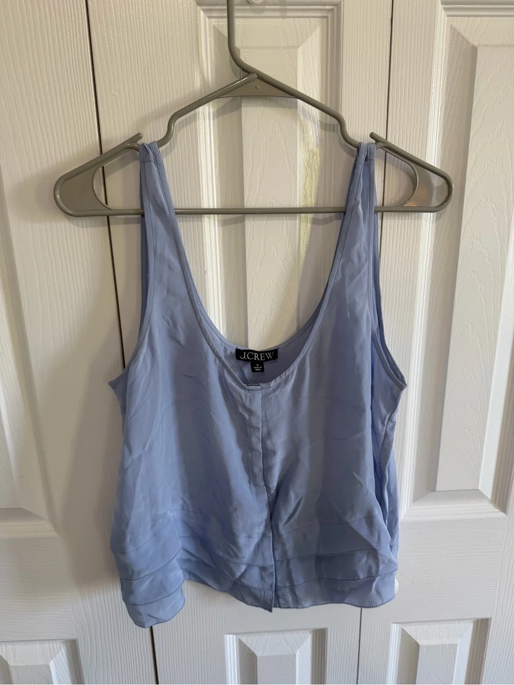 J.Crew Crepe Tank Cornflower Blue Size M